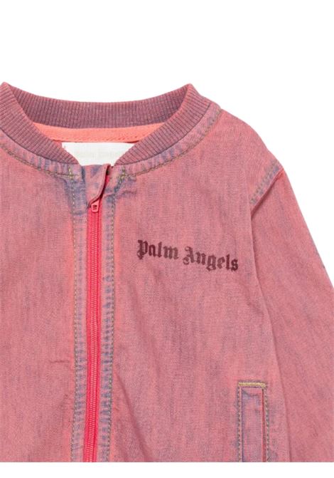 Bomber neonata rosa in cotone PALM ANGELS | PG3X002S25DEN/DELROSA
